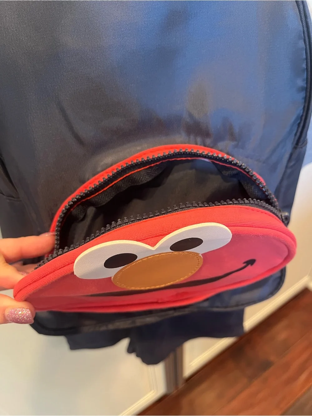 Sesame Street  Elmo & Cookie Monster Tee with Navy Shorts and Elmo Backpack